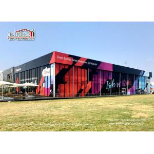 Durable Black Double Decker Tents 25 X 50m With Customized Printing For Event Show