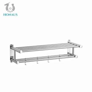 ISO Drill Or Drill Free Towel Bar Stainless Steel Towel Rack Anti Corrosion