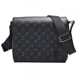 OEM Cowhide Branded Shoulder Bag Mens Louis Vuitton District PM Messenger Style