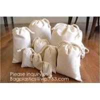 China Cotton Drawstring Bags, Cotton Muslin Bags, Cotton Pouch, Reusable Bags, Jewelry Pouch, gift Sachet Bags on sale