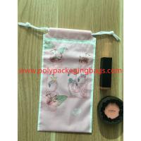 China Fashion CPE Rope Drawstring Plastic Bags For Ladies Lipstick / Watch / Scarf Packaging on sale