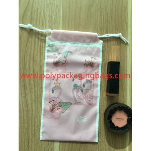 China Fashion CPE Rope Drawstring Plastic Bags For Ladies Lipstick / Watch / Scarf Packaging supplier