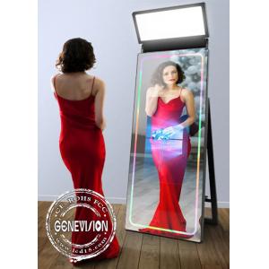 China Wedding Party Mirror Touch Screen Self Service Kiosk With LED Lamp supplier