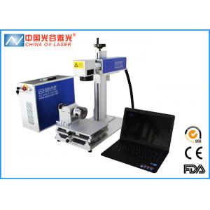 China Fiber 30W IPG Laser Marking Machine with Rotary Device 80mm and 2D Working Table supplier