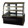 1.5m Black Color Cake Showcase Marble Cake Chiller Bakery Display For Bakery