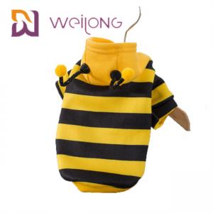 China Apis Florea Pet Clothing Strip Bee Funny Costume Dog Hoodie Clothes supplier