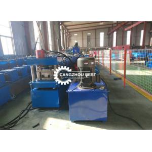 China 5mm U Post Channel Guardrail Forming Machine Hydraulic Cutting Gear Box Drive supplier