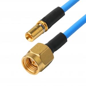 China RF Low PIM Coaxial Cable Assemblies Flexible TFT-5G-402 Double Shielded With Blue FEP Jacket supplier