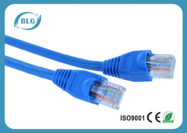 23/24AWG CU Cat6 Ethernet Patch Cable With Blue RJ45 Plug Boots Length