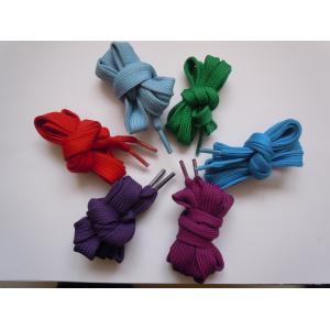 Custom printed rainbow design Nylon / polyester shoe lace , running shoe laces