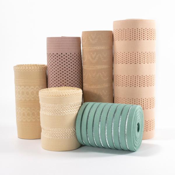 OEM Service custom medical bandage jacquard printed pattern widen fish line elastic webbing