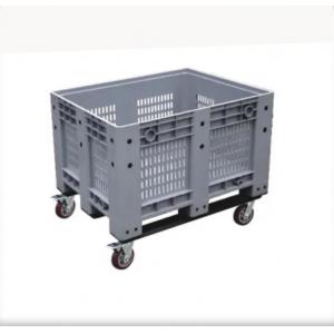 China Solid Box Plastic IBC Container HDPE Plastic Pallet Container With Lid supplier