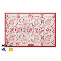 China Custom Printing Pizza Non Stick Silicone Baking Mat Safety , Silicone Cookie Sheet on sale