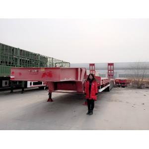 China Super 100 tons low bed trailer to transport a excavator and bulldozer supplier