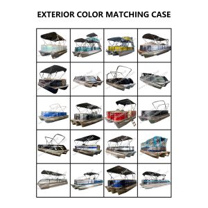 China 26FT Double Layer Pontoon Boat With White & Black Panel | Luxury Twin Deck Party & Fishing Pontoon For Lake & Coastal Cruising wholesale