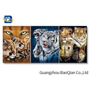 3d Wall Decor Picture With Tiger / Eagle , 3d Stereograph Printing