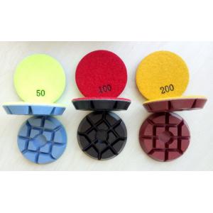 China 3 Inch 75mm Colourful Concrete Floor Polishing Pads With 11mm Thickness supplier