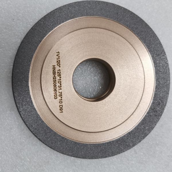China Resin And Metal Hybrid Bond Hybrid 1V1/20° 125*10*31.75*10mm D91 Diamond Grinding Wheel  Higher Efficiency, Longer Life And Shape Retention wholesale