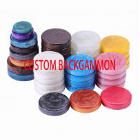 China 2 Inch 50mm 2 In 1 Colorful Backgammon Set , Marble Backgammon Checkers Set on sale