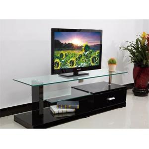 Triangle Custom TV Cabinet 6mm Tempered Glass TV Stand With 2 Glass Shelves