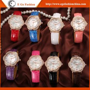 Woman Watch Luxury Imitation Diamond Watch Rose Flower PU Leather Watch Female Wristwatch