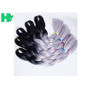 China Two Tone Jumbo Fake Hair Pieces High Temperature Fiber Synthetic Braiding supplier