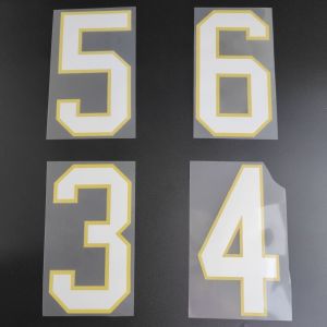 China Custom Heat Transfer Letters And Numbers Durable Iron On Letters And Numbers wholesale