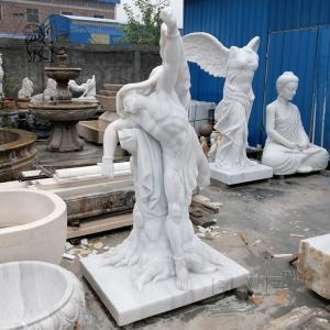 Marble Adonis Statue Life Size Stone Garden Sculpture Ancient Greek Tree God