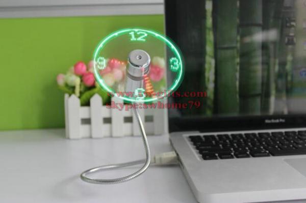 New Durable Adjustable USB Gadget Mini Flexible LED Light USB Fan Time Clock
