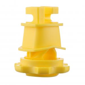 Yellow HDPE Screw Tight Round Post Insulator with UV inhibitors for Electric Fencing System/round post imsulators