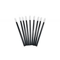 China Nylon Synthetics Fiber Makeup Disposable Lip Brush 50pcs Black Color on sale