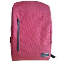 China Fashion Pink Color Office Laptop Bags Charging Usb Business Laptop Backpack on sale