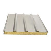China Roof Insulated Rock Wool Sandwich Panels Price House Walls Insulation For Walls And Roofs on sale