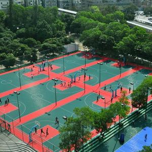 China Weather Resistant Outdoor Basketball Court Tiles Polypropylene Material With Multi Color supplier