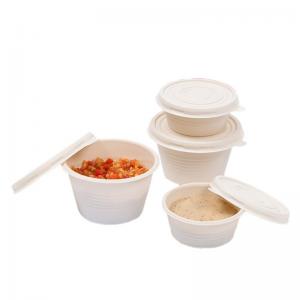 4OZ Disposable Cornstarch Tableware Seasoning Sauce Portion Cups With Lids