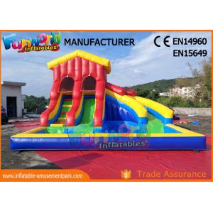 Water - Proof Giant Inflatable Water Slide / Outdoor Inflatable Pool Park