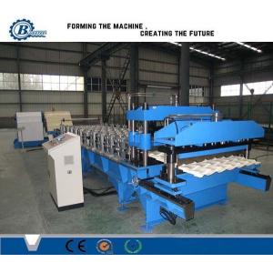 China Chain Transmission Metal Step Glazed Tile Roofing Sheet Forming Machine supplier
