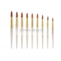 China Elegant Pearl Nail Art Brush With Beautiful Carved Gold Ferrule For Different Type Nail Painting on sale