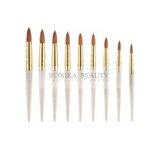 Elegant Pearl Nail Art Brush With Beautiful Carved Gold Ferrule For Different Type Nail Painting