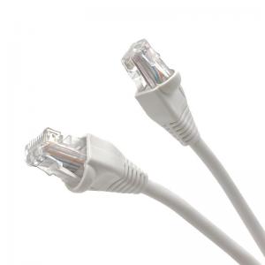 China EJE White 24/26/28AWG CAT 5E UTP Patch Cable Unshielded 1-100MHz supplier