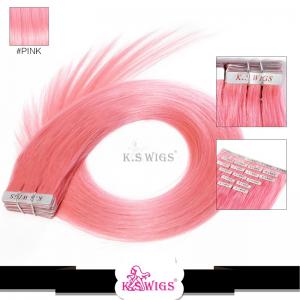 Wholesale Perfect Quality 100% Crazy color Indian thick Tape on Human hair extensions