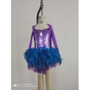 Costume Girls Dancewear Purple And Black Color Purple And Blue Color