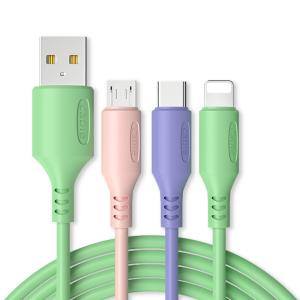 China Tipo de carga rápido cable del cordón USB del silicón líquido de datos de C 5A para Android supplier