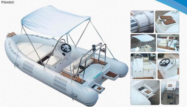 Lightweight Rib Inflatable Boat , Inflatable Tender Boats With UV Resistant