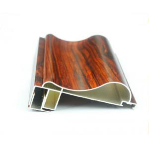 China Wood Finish Aluminium Kitchen Profile Quality Light Glass Door Profile supplier