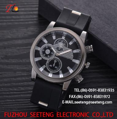 wholesale Silicone watch with alloycase and custom logo Men's watch movement