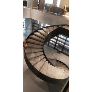 OEM Curved Tempered Glass Toughened Grind Edge For Stair Railing
