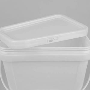 China Impact Resistance Square Plastic Bucket Food Grade With Snap On Lid supplier