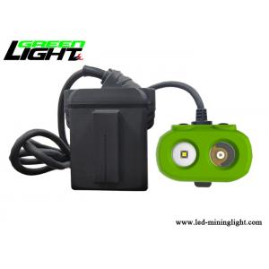 China 15000lux Brightness LED Miners Cap Lamp TPV Material 10.4Ah Panasonic Battery Pack supplier