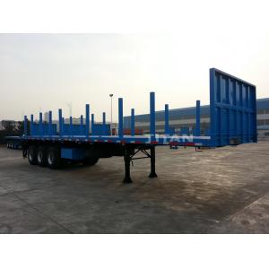 China Tri axle 40ft flatdeck  flatbed trailer  with column - TITAN vehicle supplier